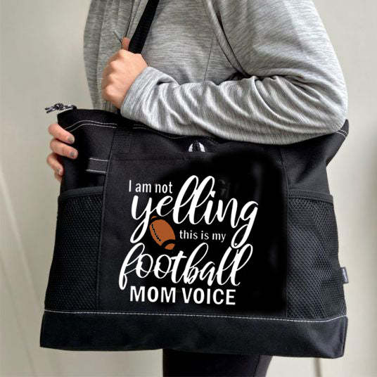 I am not Yelling This is my Football Mom Voice Tote Bag