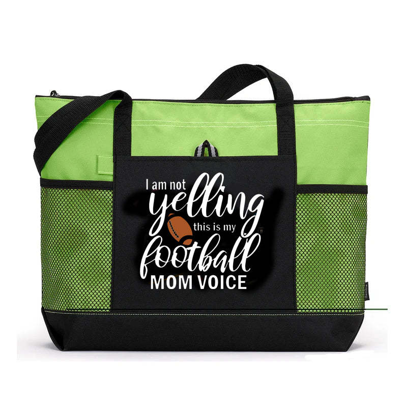 I am not Yelling This is my Football Mom Voice Tote Bag