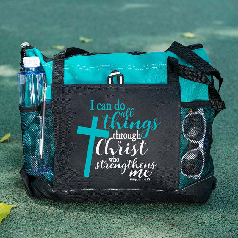 I can do all things through Christ Who strengthens me Tote Bag