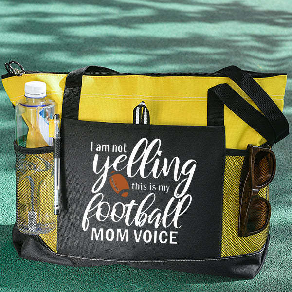 I am not Yelling This is my Football Mom Voice Tote Bag