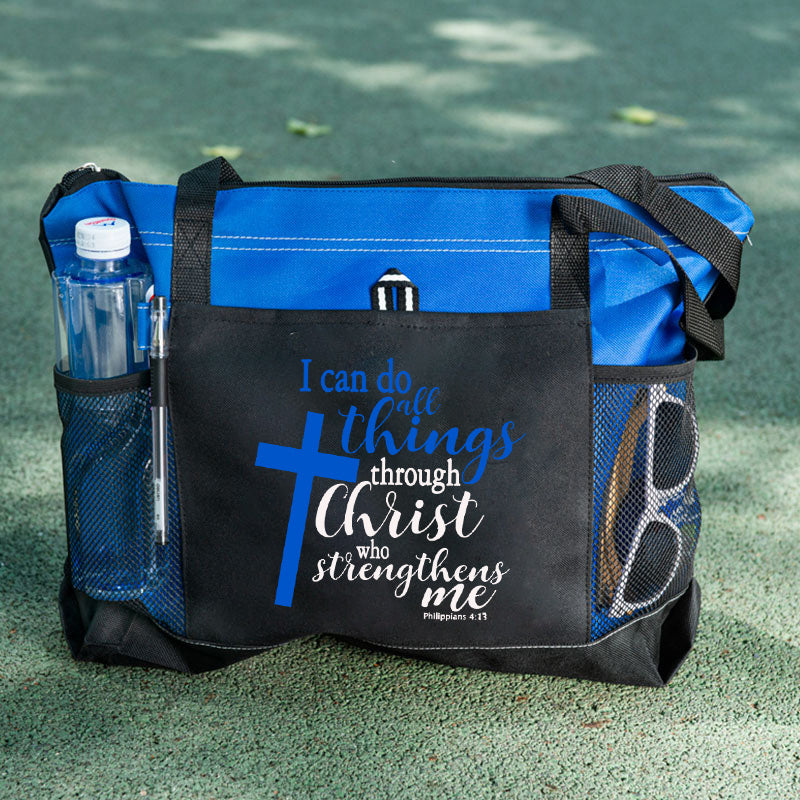 I can do all things through Christ Who strengthens me Tote Bag