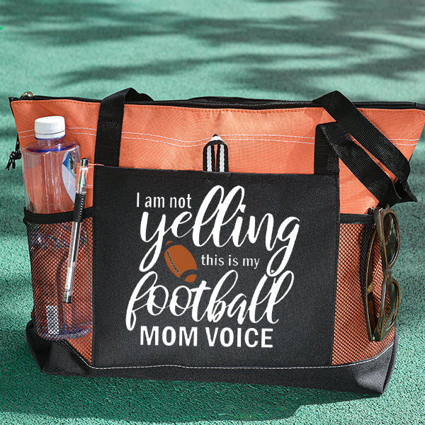 I am not Yelling This is my Football Mom Voice Tote Bag