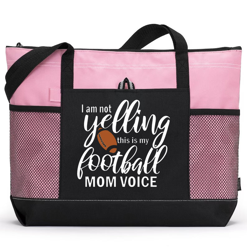 I am not Yelling This is my Football Mom Voice Tote Bag
