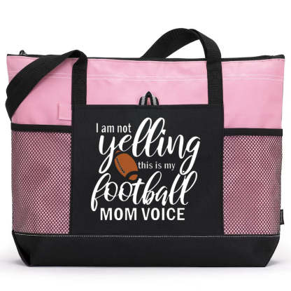 I am not Yelling This is my Football Mom Voice Tote Bag