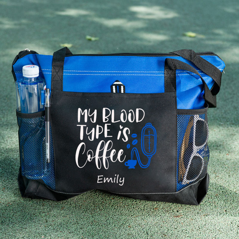 My Blood Type is Coffee Tote Bag