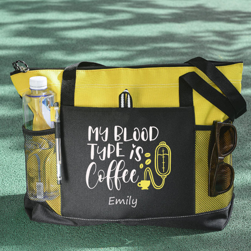 My Blood Type is Coffee Tote Bag