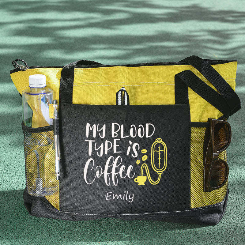 My Blood Type is Coffee Tote Bag