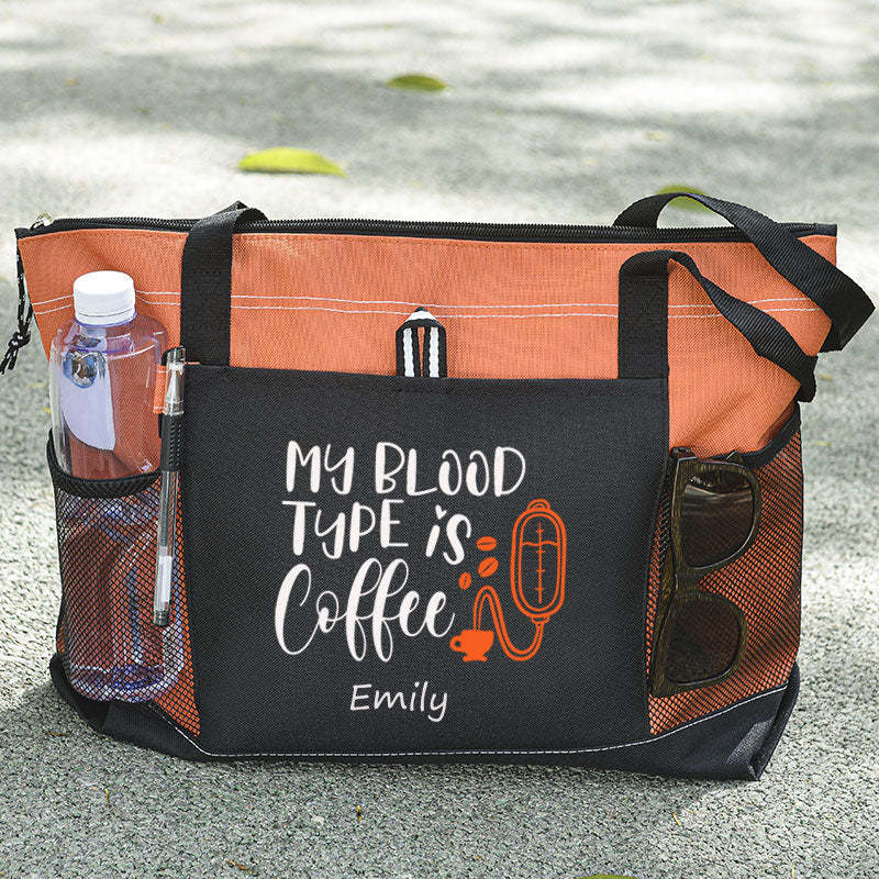 My Blood Type is Coffee Tote Bag