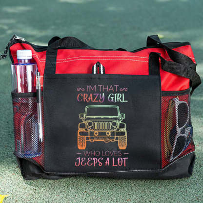 Crazy Girl Who Loves Jeeps a Lot Tote Bag