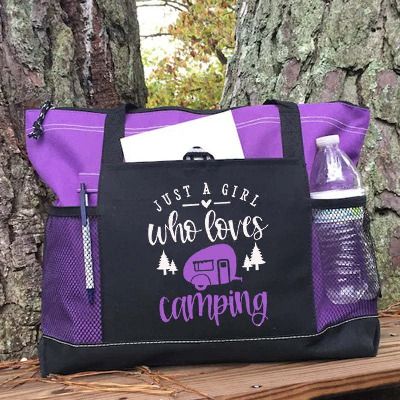 Just A Girl Who Loves Camping Tote Bag