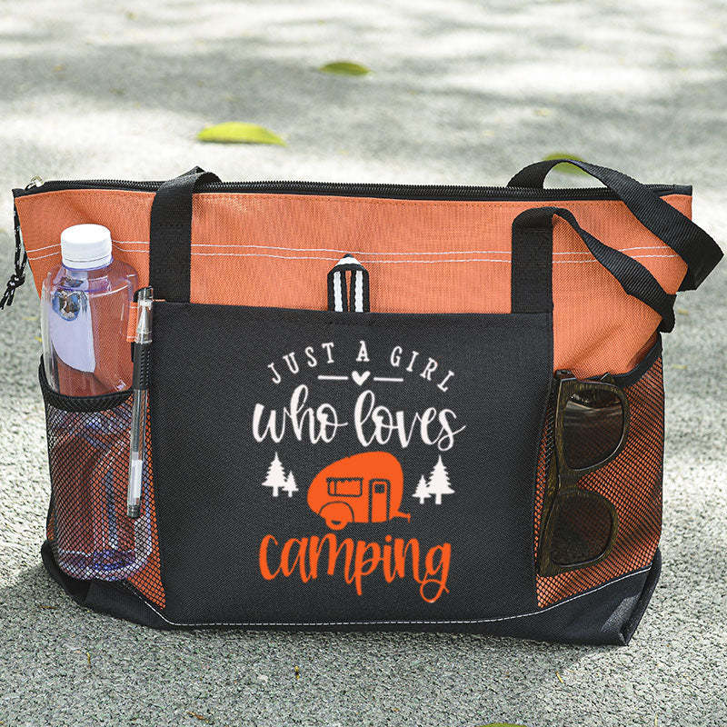 Just A Girl Who Loves Camping Tote Bag