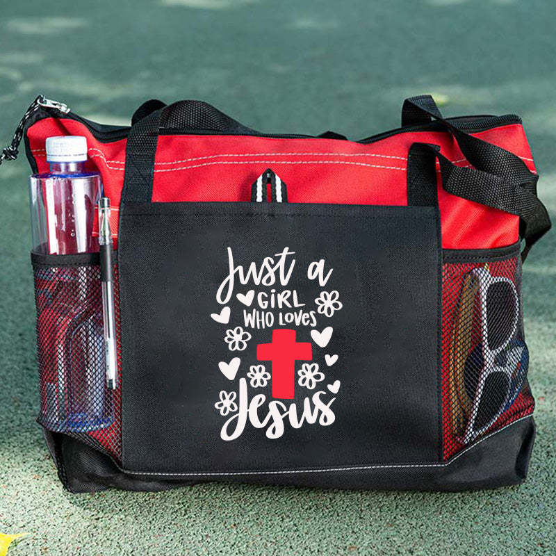 Just a Girl Who Loves Jesus Tote Bag