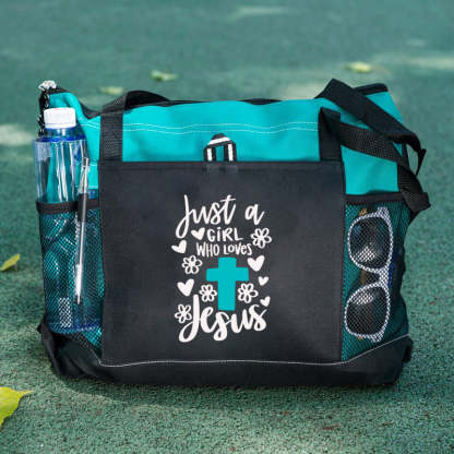 Just a Girl Who Loves Jesus Tote Bag