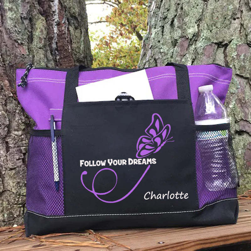 Follow Your Dreams Butterfly Tote Bag