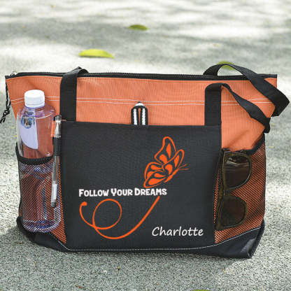 Follow Your Dreams Butterfly Tote Bag