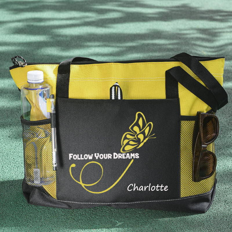 Follow Your Dreams Butterfly Tote Bag