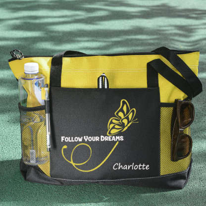 Follow Your Dreams Butterfly Tote Bag