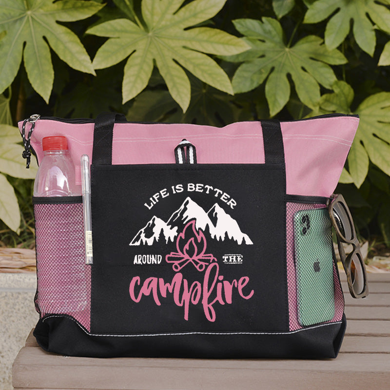 Life Is Better Around The Campfire Tote Bag