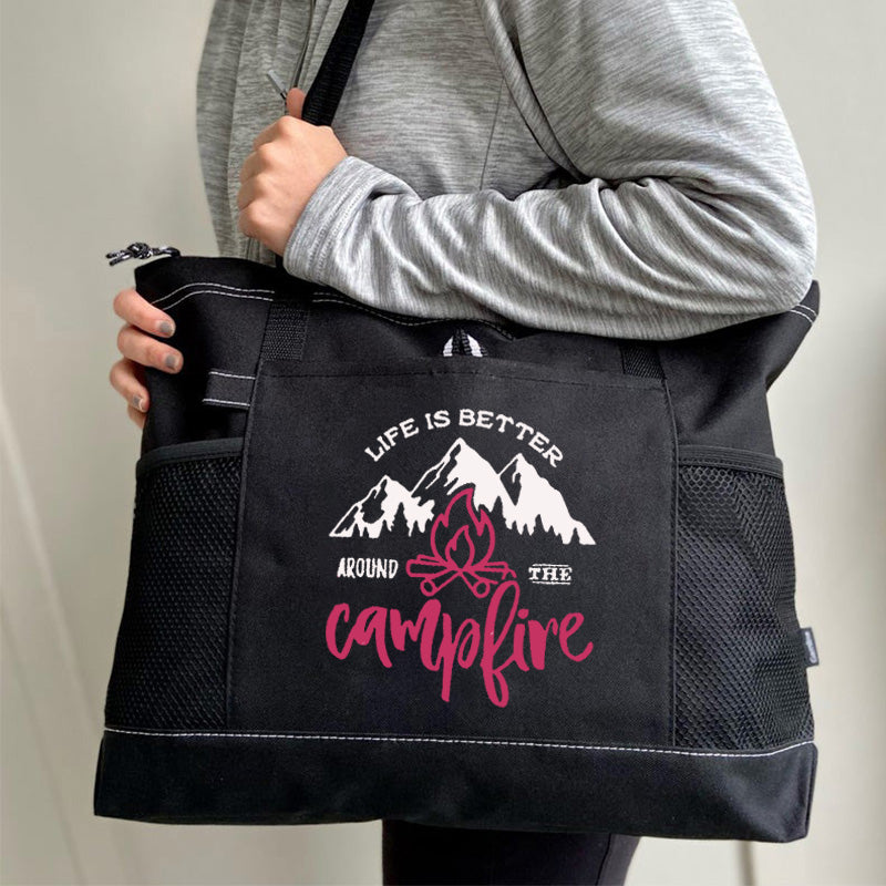 Life Is Better Around The Campfire Tote Bag