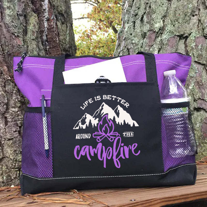 Life Is Better Around The Campfire Tote Bag