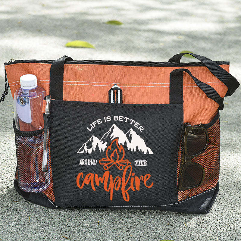 Life Is Better Around The Campfire Tote Bag