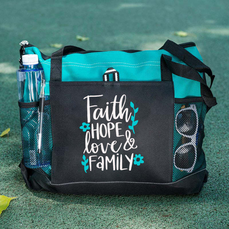 Jesus Christian Tote Bag Faith Hope Love Family Tote Bag