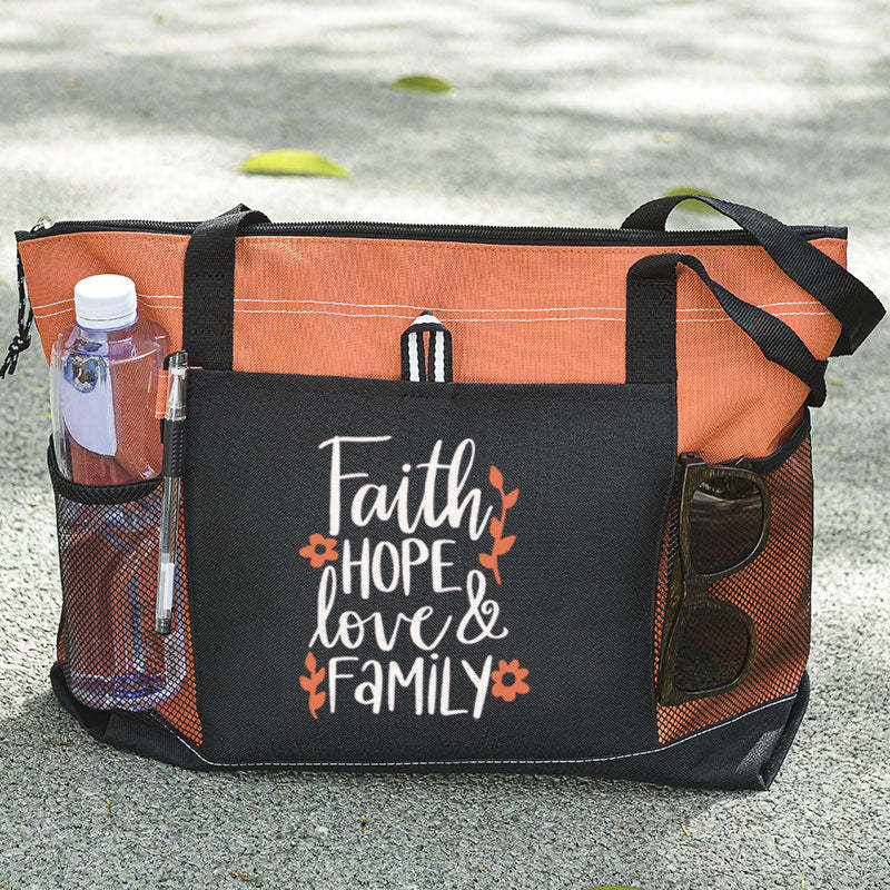 Jesus Christian Tote Bag Faith Hope Love Family Tote Bag