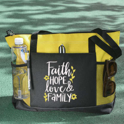 Jesus Christian Tote Bag Faith Hope Love Family Tote Bag