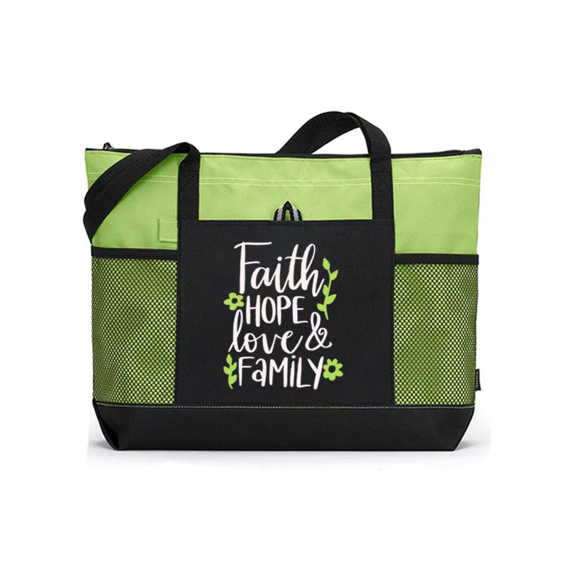 Jesus Christian Tote Bag Faith Hope Love Family Tote Bag