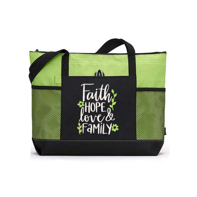 Jesus Christian Tote Bag Faith Hope Love Family Tote Bag