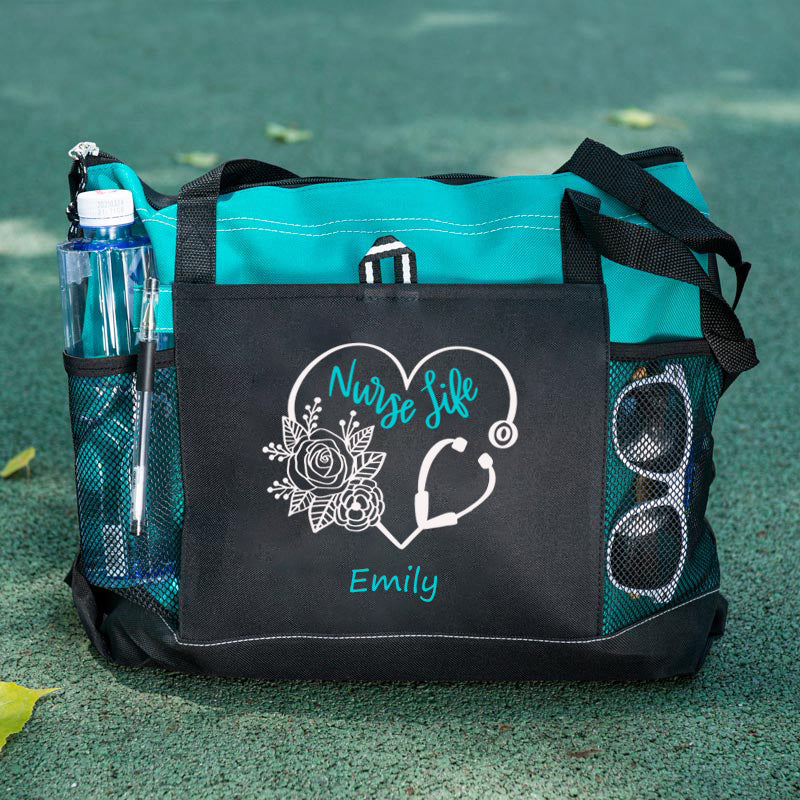 Nurse Life Floral Tote Bag