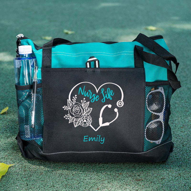 Nurse Life Floral Tote Bag