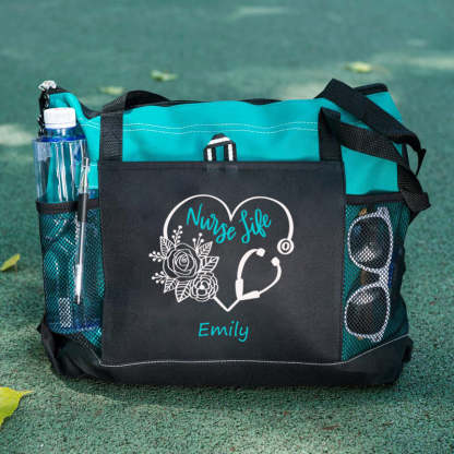 Nurse Life Floral Tote Bag