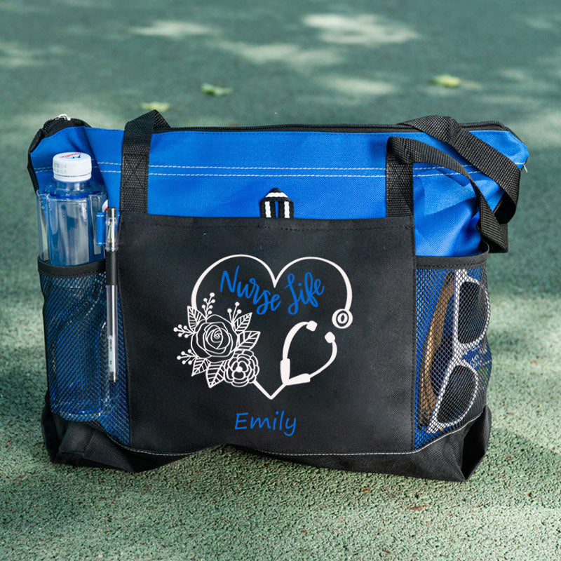 Nurse Life Floral Tote Bag