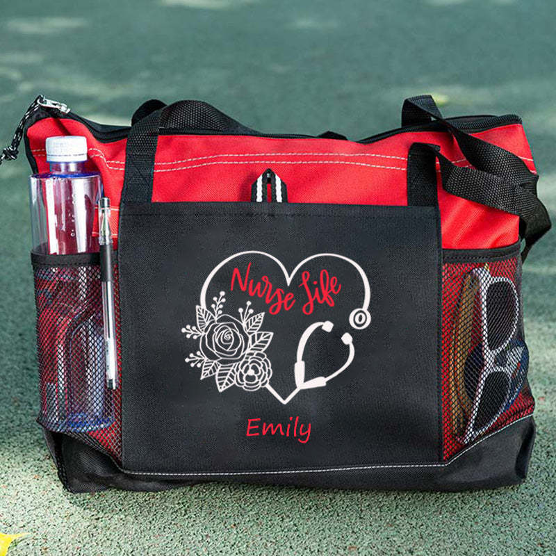 Nurse Life Floral Tote Bag