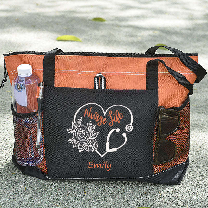 Nurse Life Floral Tote Bag