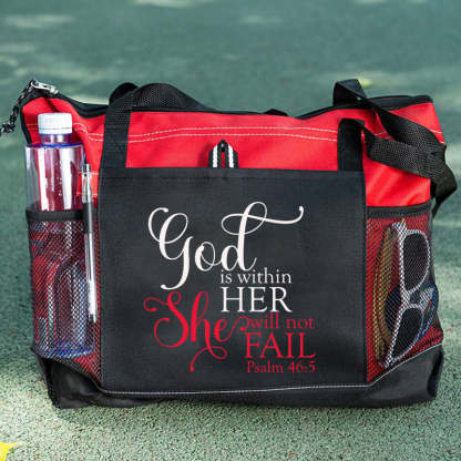 God Is Within Her She Will Not Fail Tote Bag