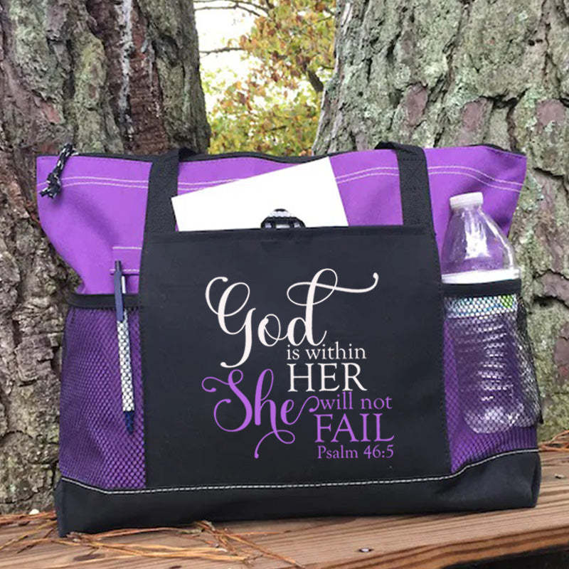God Is Within Her She Will Not Fail Tote Bag