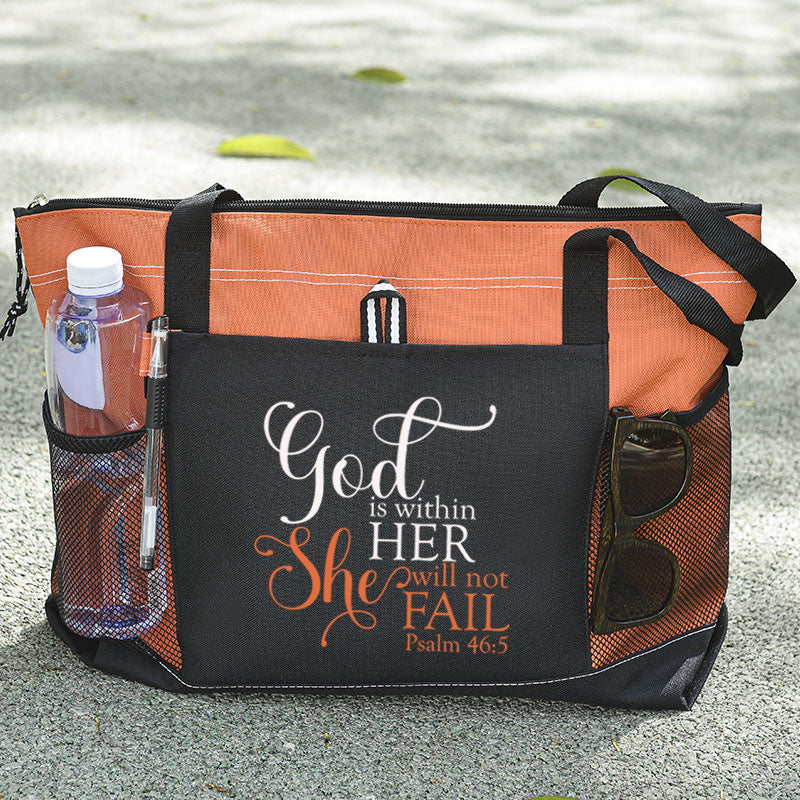 God Is Within Her She Will Not Fail Tote Bag