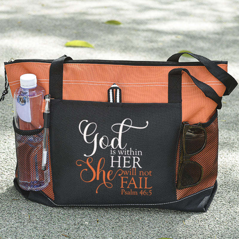 God Is Within Her She Will Not Fail Tote Bag