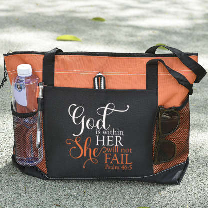 God Is Within Her She Will Not Fail Tote Bag