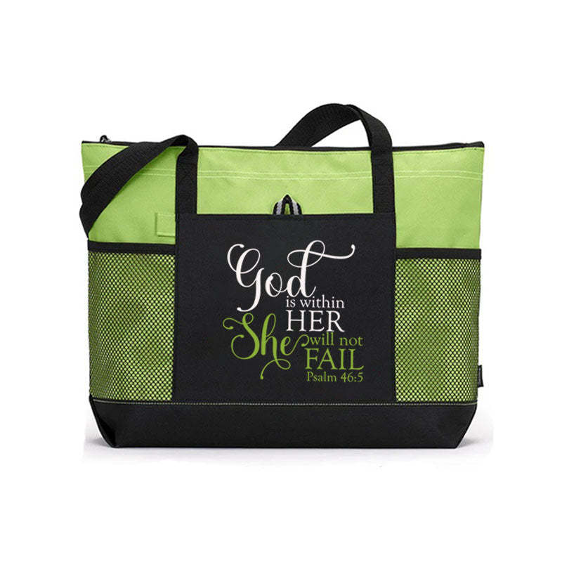 God Is Within Her She Will Not Fail Tote Bag