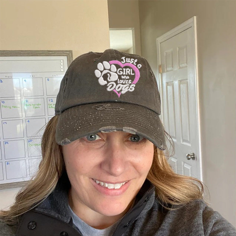 Just a Girl Who Loves Dogs Hat