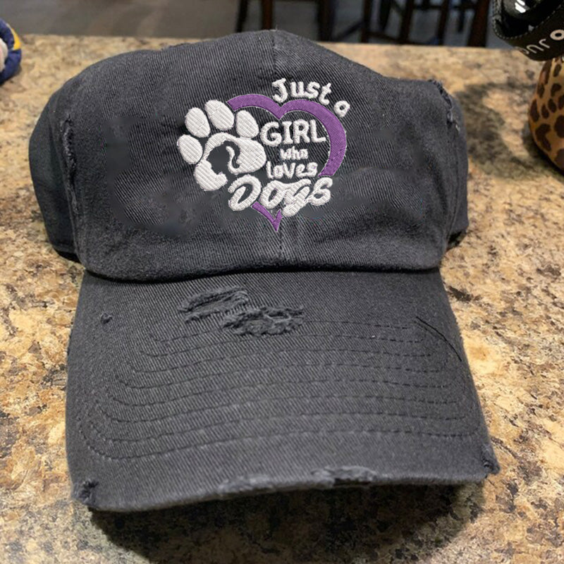 Just a Girl Who Loves Dogs Hat