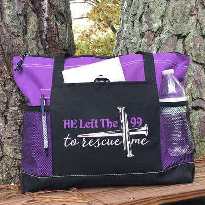 He Left The 99 To Rescue Me Tote Bag