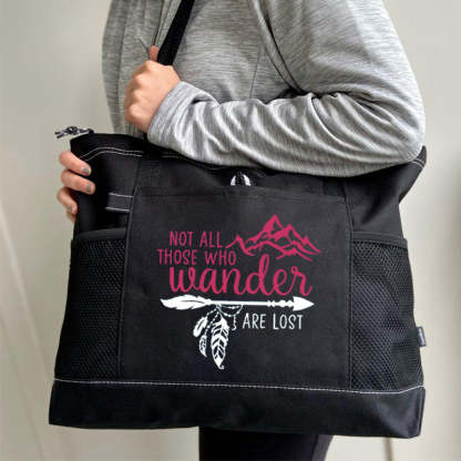 Not All Those Who Wander Are Lost Tote Bag, Traveller Quotes Tote Bag