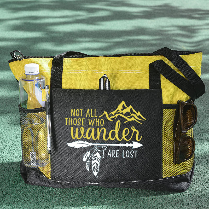 Not All Those Who Wander Are Lost Tote Bag, Traveller Quotes Tote Bag