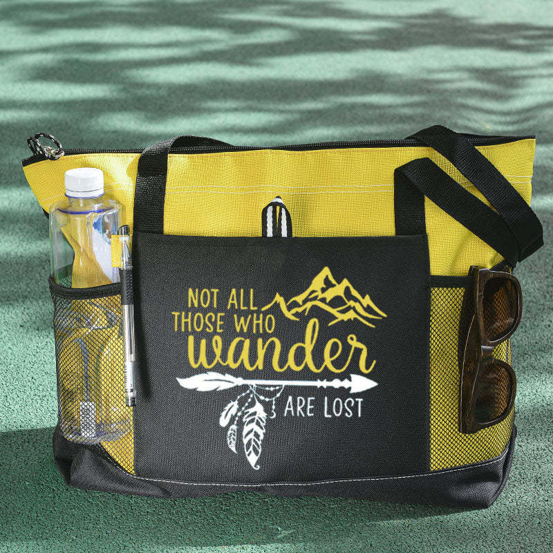 Not All Those Who Wander Are Lost Tote Bag, Traveller Quotes Tote Bag