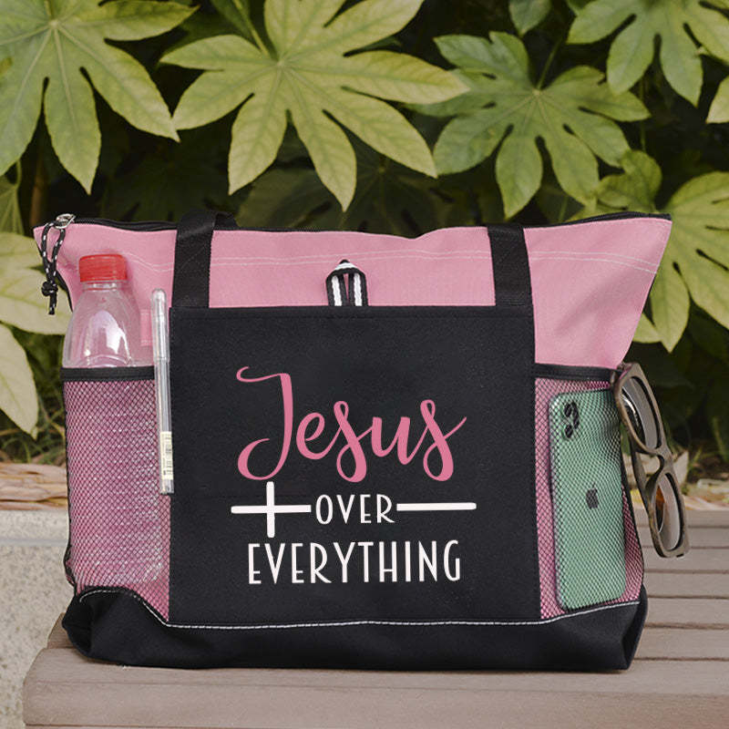Jesus Over Everything Tote Bag