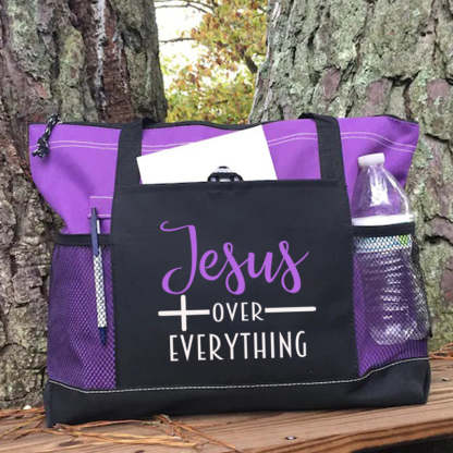 Jesus Over Everything Tote Bag